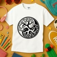 Yin Yang Tree Of Life Kids T-Shirt thumb 3