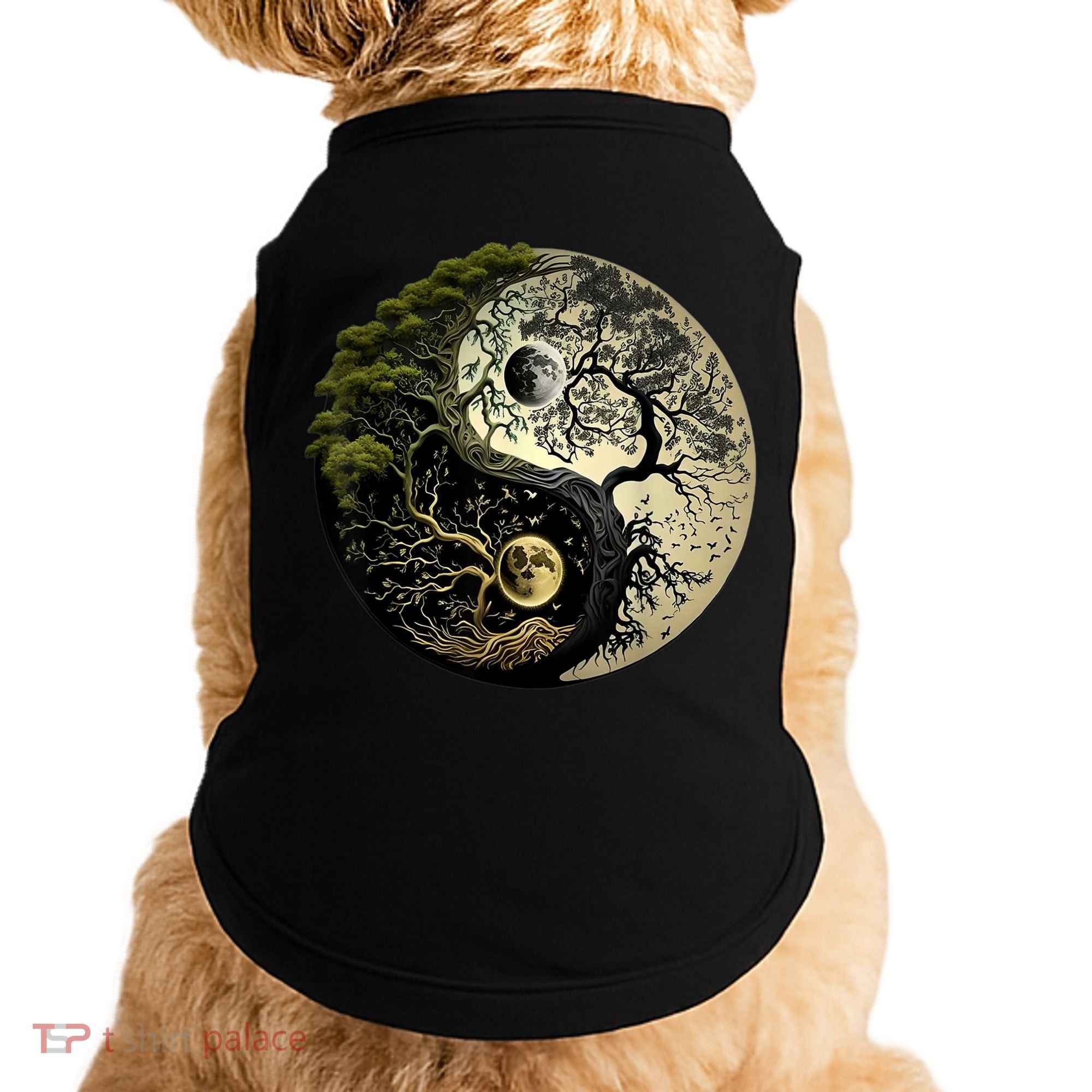 Yin Yang Tree Of Life Funny Doggie Tank