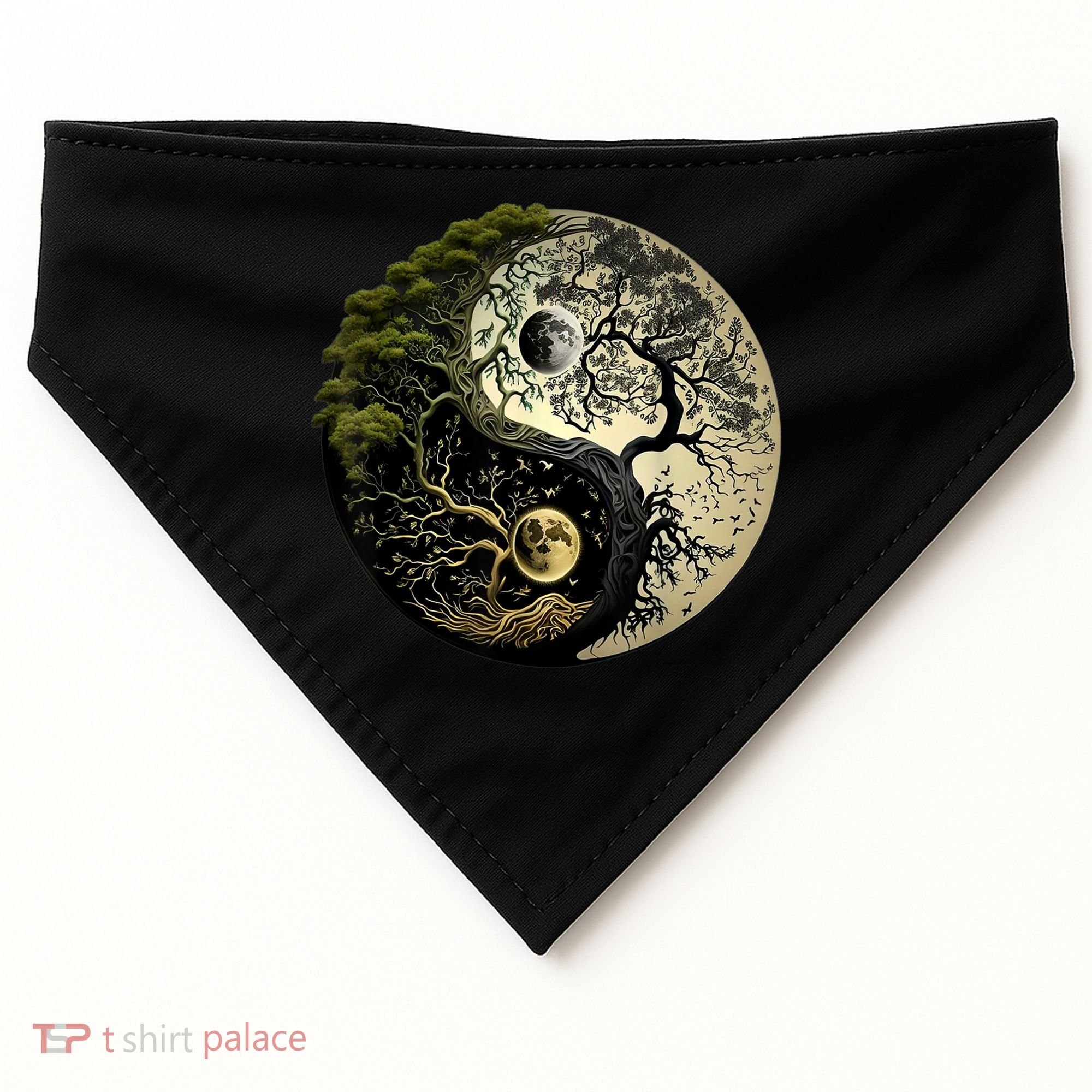 Yin Yang Tree Of Life Funny USA-Made Doggie Bandana