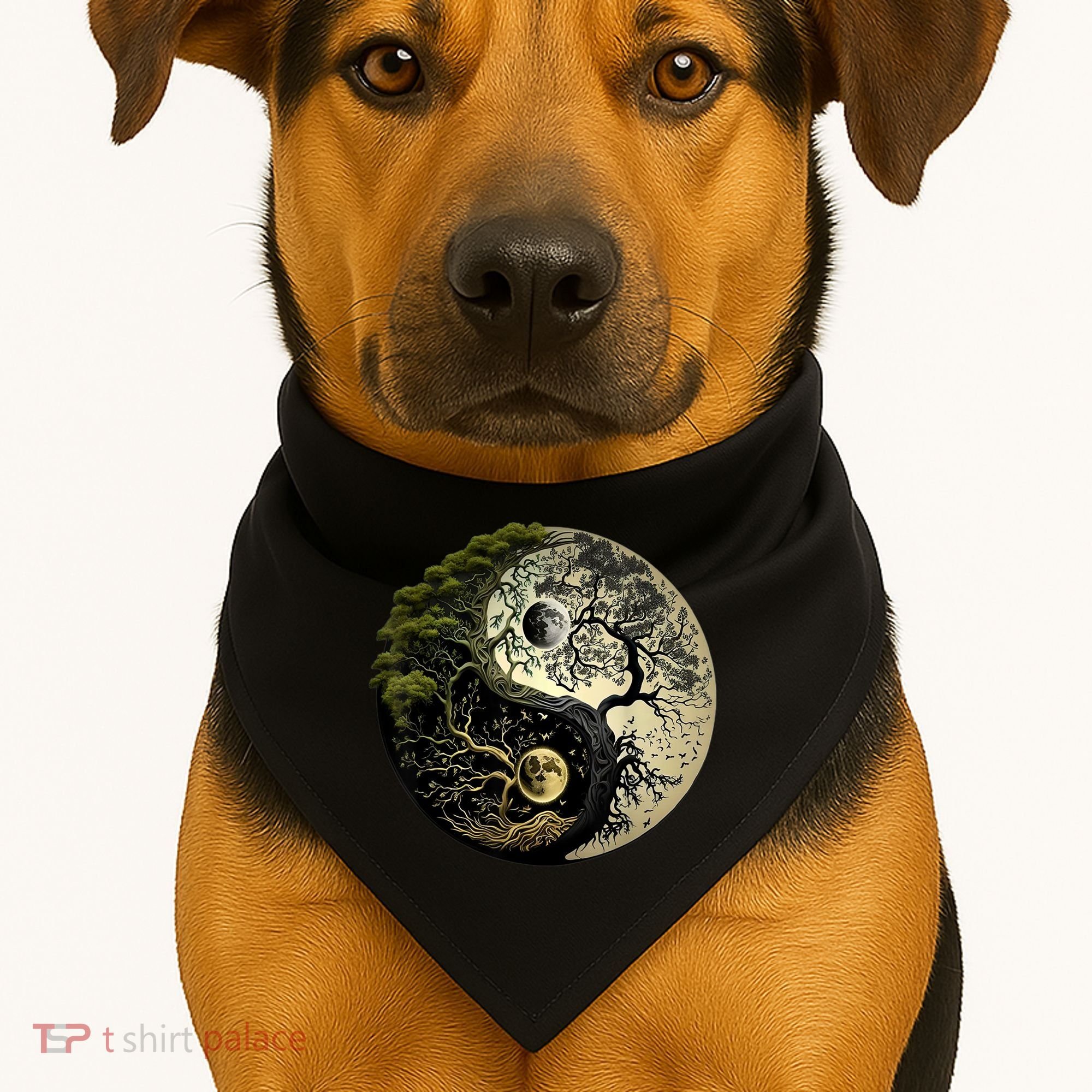 Yin Yang Tree Of Life Funny USA-Made Doggie Bandana