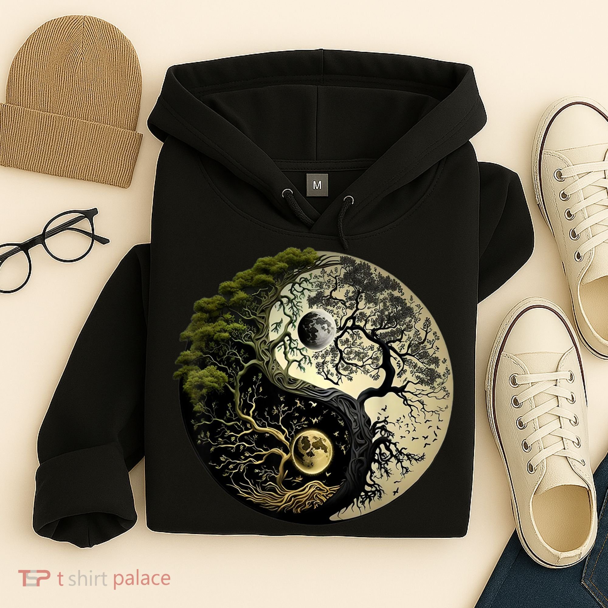 Yin Yang Tree Of Life Funny Hoodie