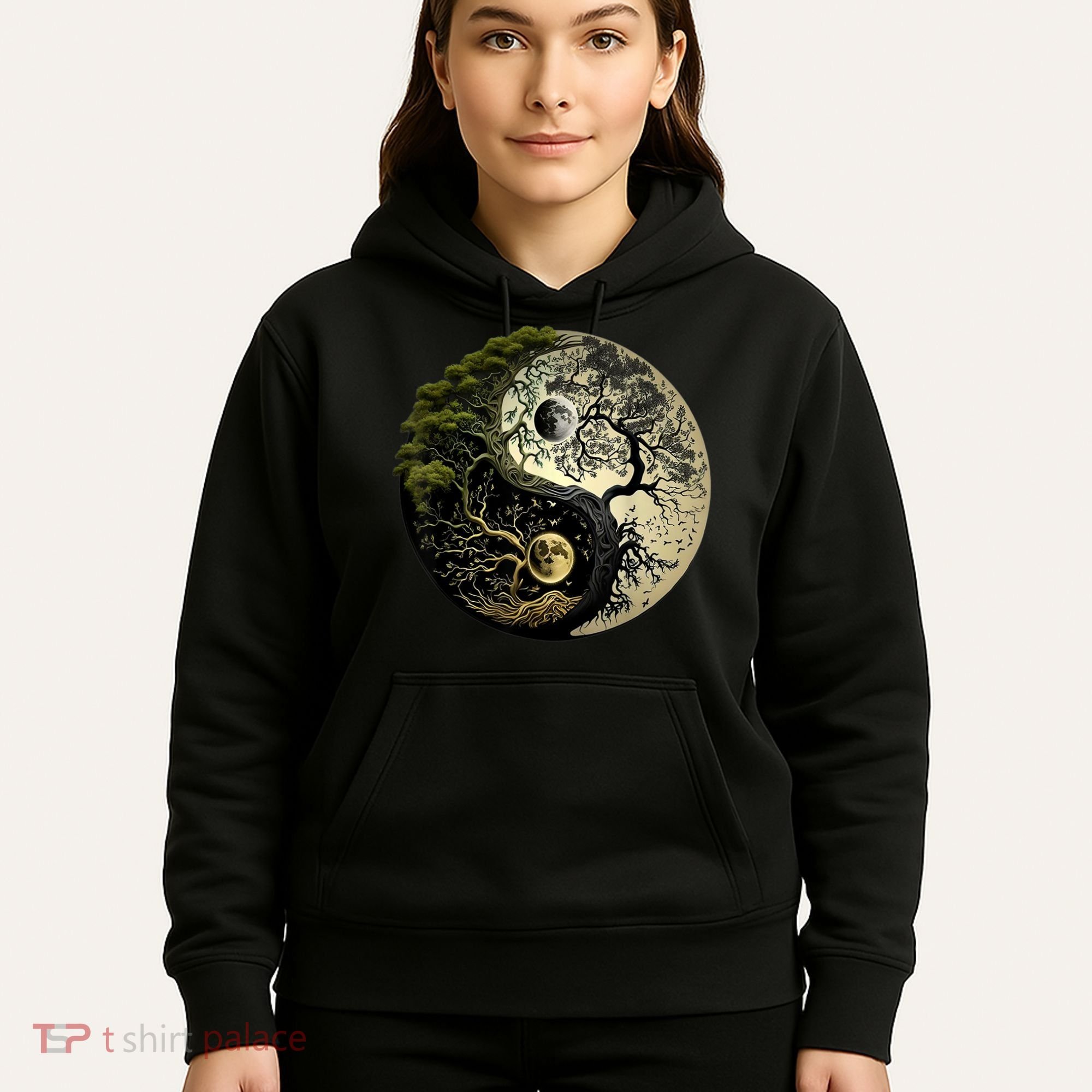 Yin Yang Tree Of Life Funny Hoodie