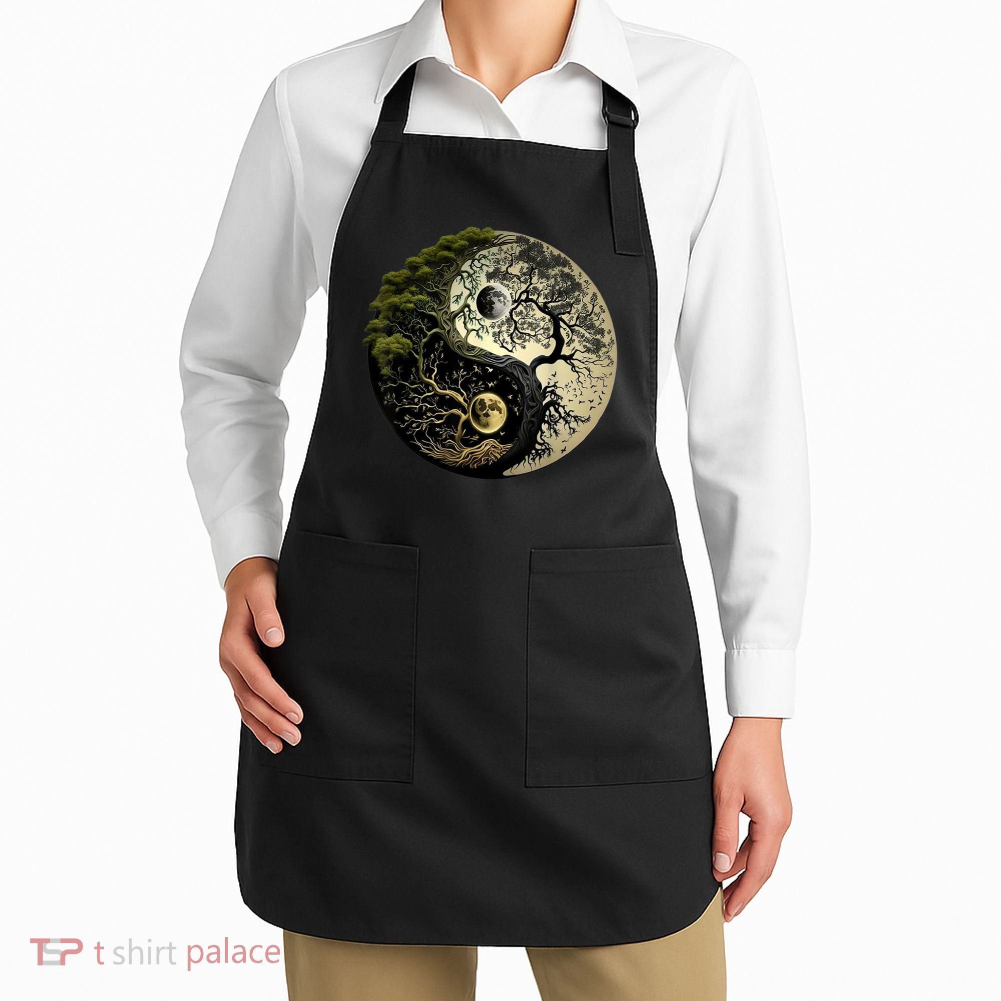 Yin Yang Tree Of Life Funny Apron