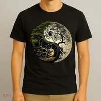 Yin Yang Tree Of Life Funny T-Shirt thumb 3