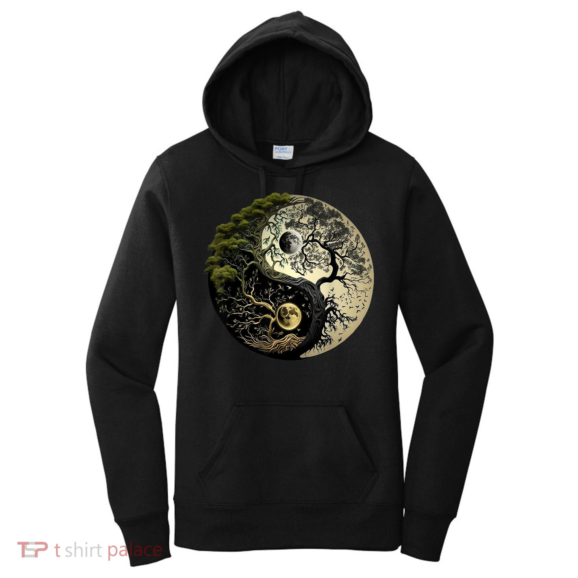 Yin Yang Tree Of Life Funny Women's Hoodie