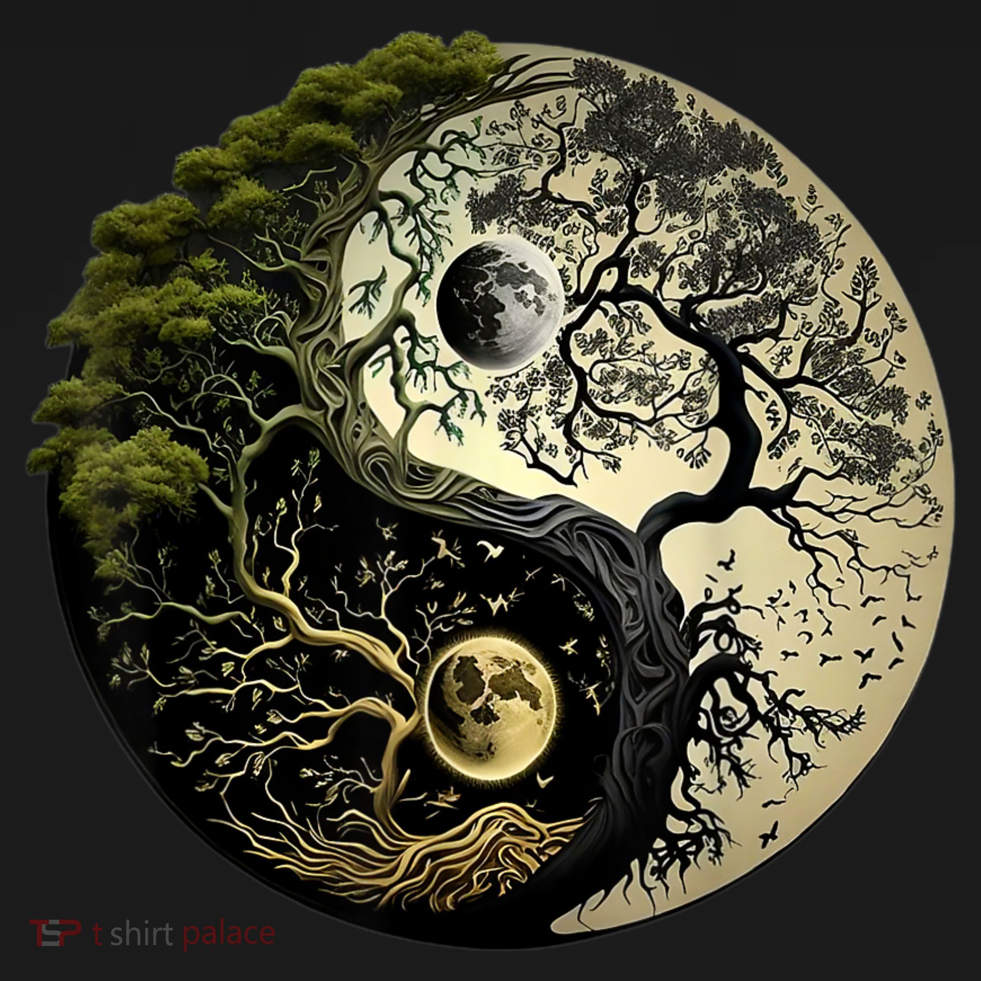 Yin Yang Tree Of Life Funny Mousepad