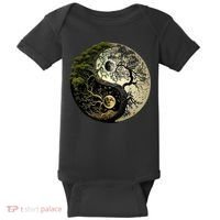 Yin Yang Tree Of Life Funny Baby Bodysuit thumb 0