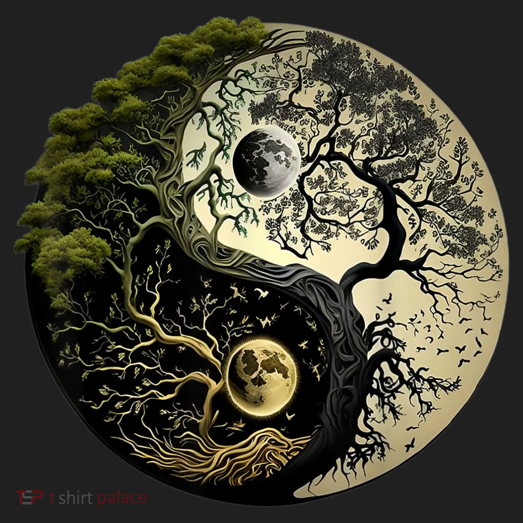 Yin Yang Tree Of Life Funny Hat