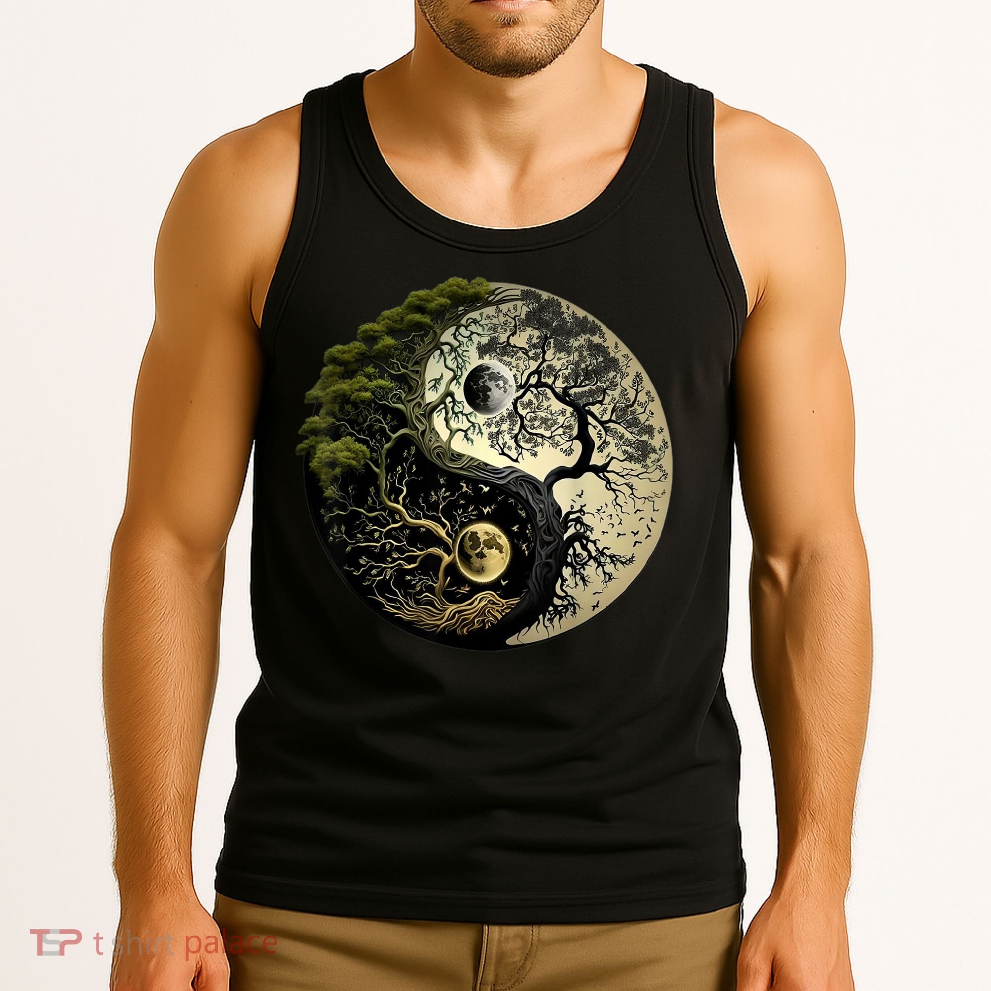 Yin Yang Tree Of Life Funny Tank Top