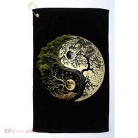 Yin Yang Tree Of Life Funny Golf Towel thumb 0