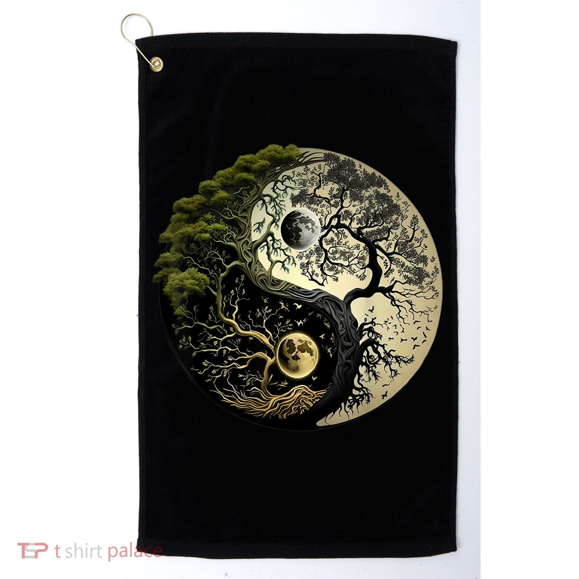 Yin Yang Tree Of Life Funny Golf Towel