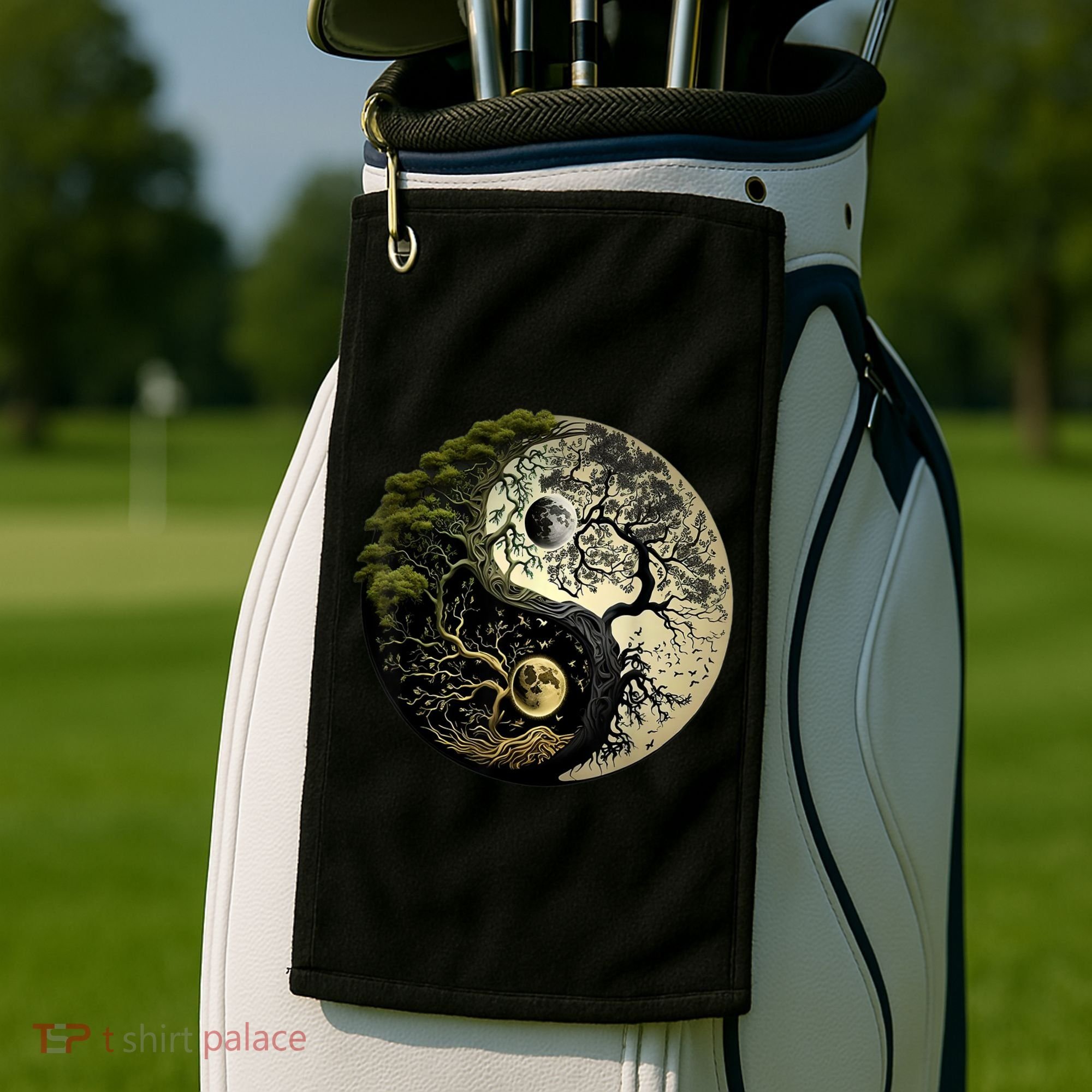 Yin Yang Tree Of Life Funny Golf Towel