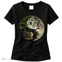Yin Yang Tree Of Life Funny Women's T-Shirt thumb 0