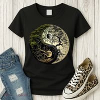 Yin Yang Tree Of Life Funny Women's T-Shirt thumb 3