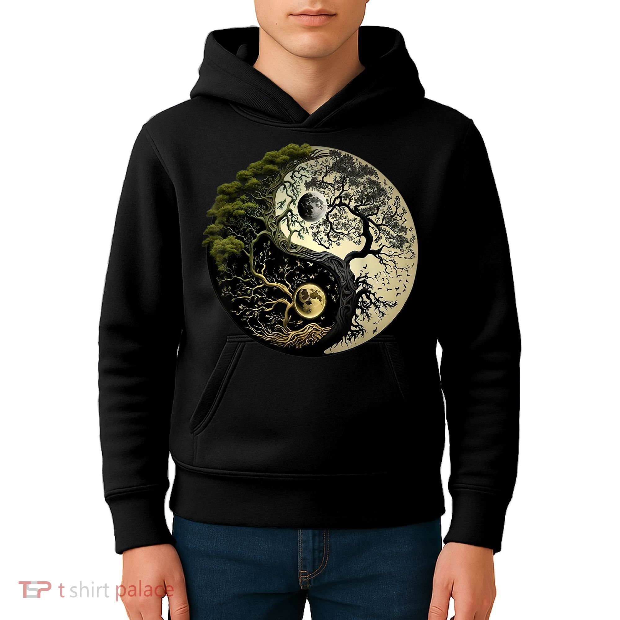 Yin Yang Tree Of Life Funny Kids Hoodie