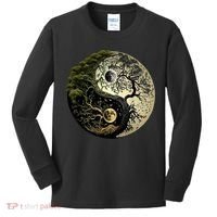 Yin Yang Tree Of Life Funny Kids Long Sleeve Shirt thumb 0