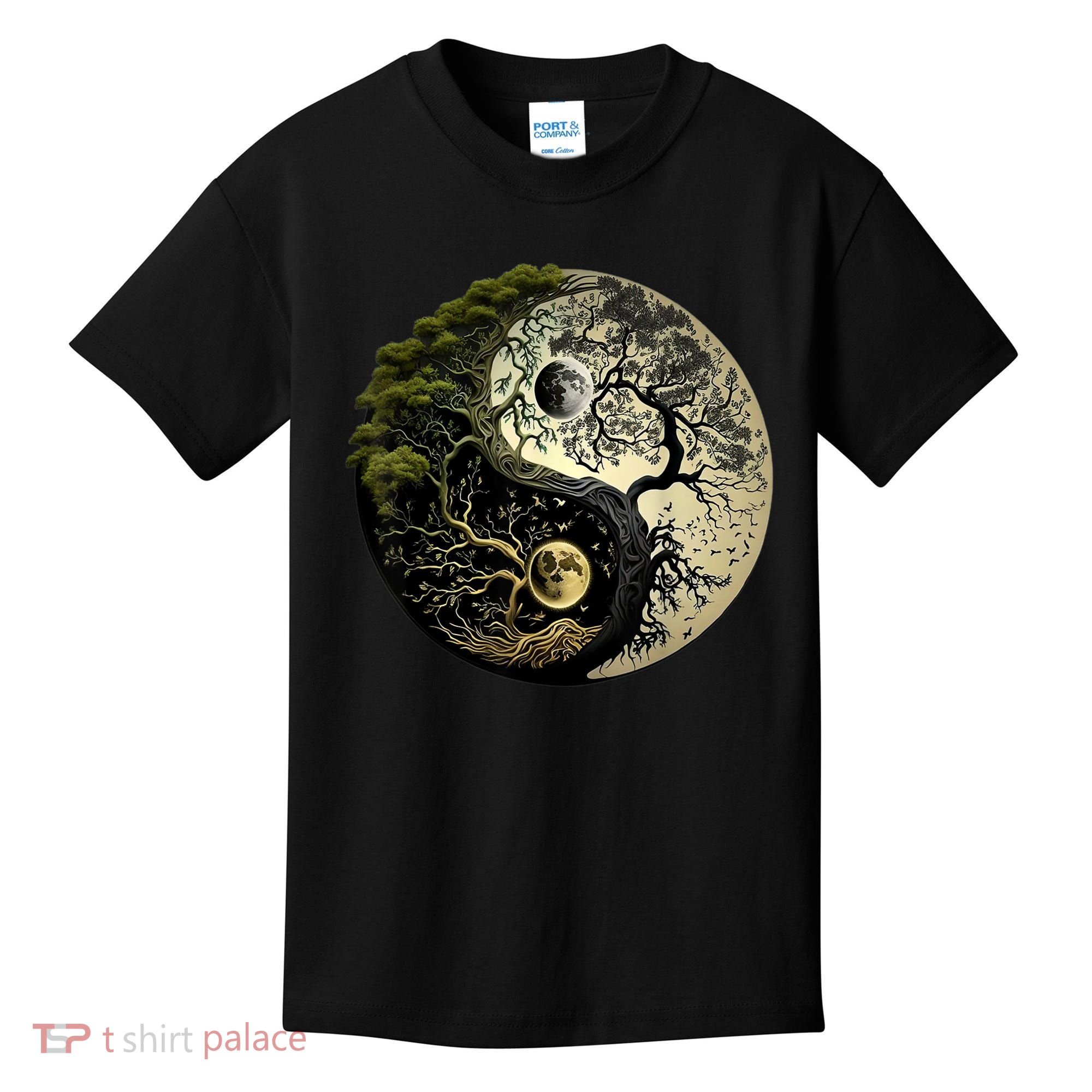 Yin Yang Tree Of Life Funny Kids T-Shirt