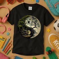 Yin Yang Tree Of Life Funny Kids T-Shirt thumb 3