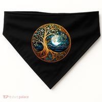 Yin Yang Tree Of Life USA-Made Doggie Bandana thumb 0