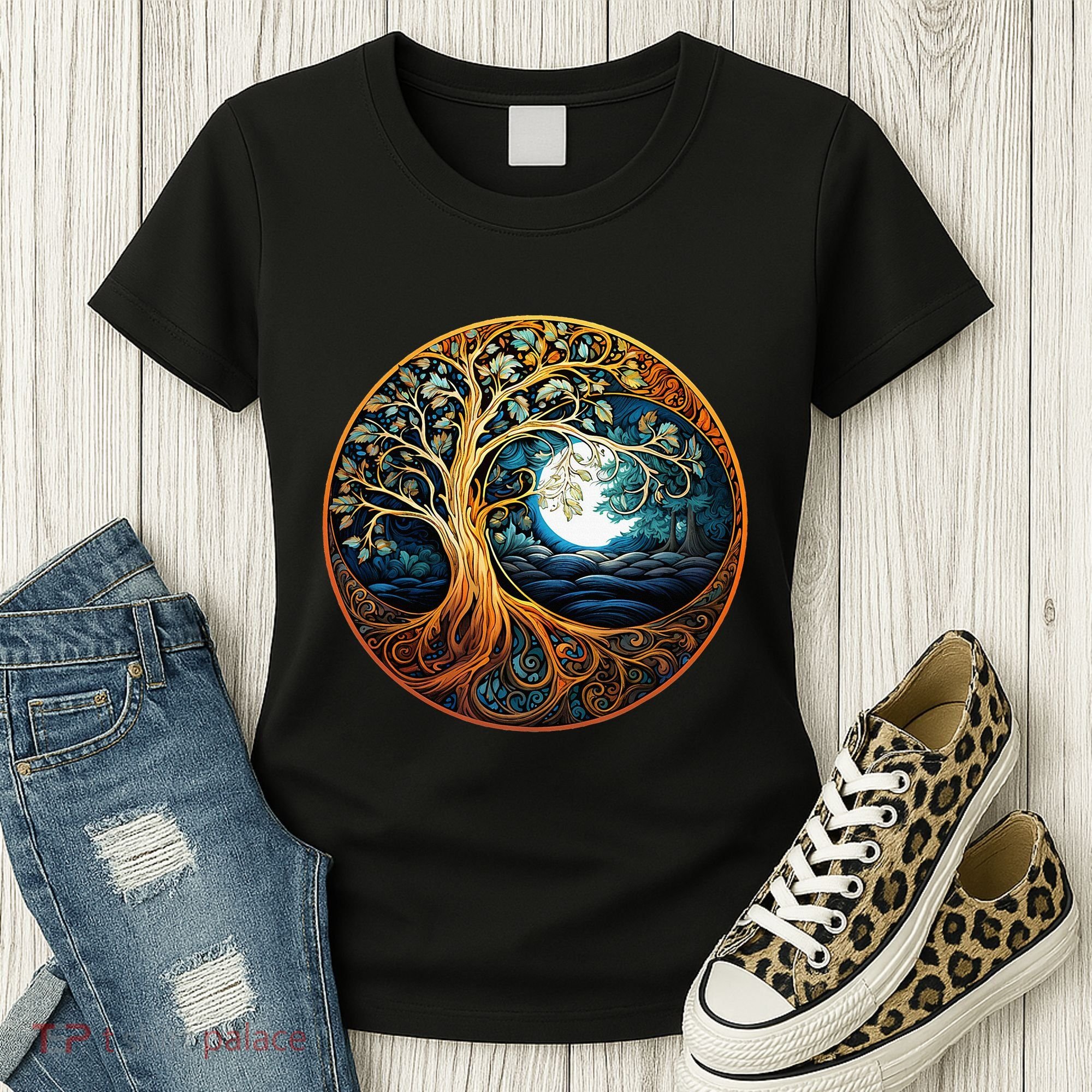 Yin Yang Tree Of Life Women's T-Shirt