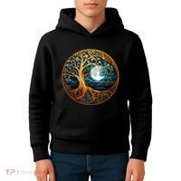 Yin Yang Tree Of Life Kids Hoodie thumb 4