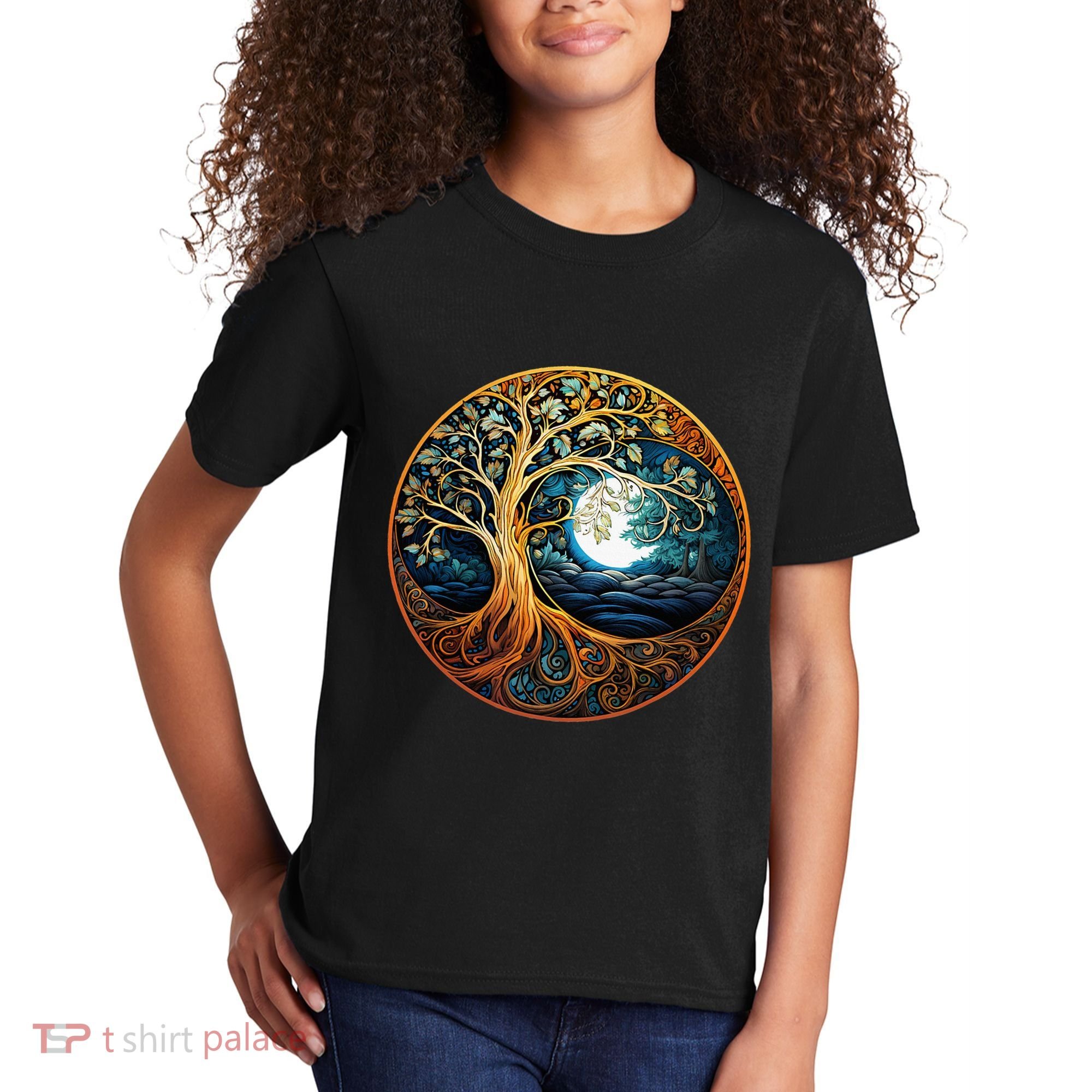 Yin Yang Tree Of Life Kids T-Shirt