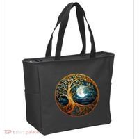 Yin Yang Tree Of Life Tote Bag thumb 2