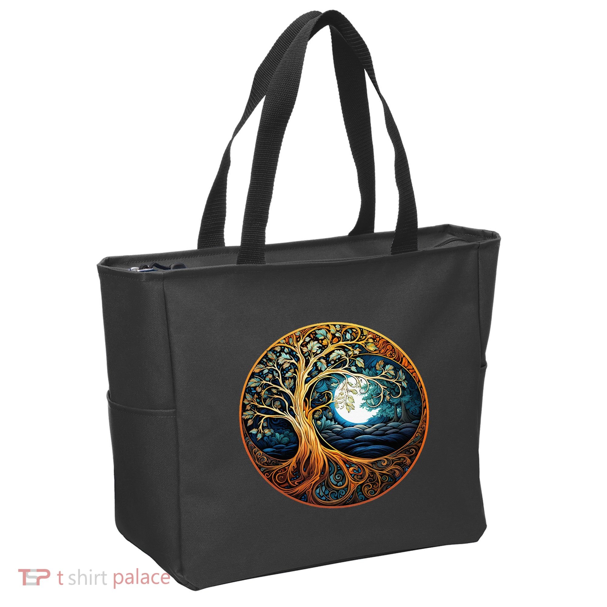 Yin Yang Tree Of Life Tote Bag