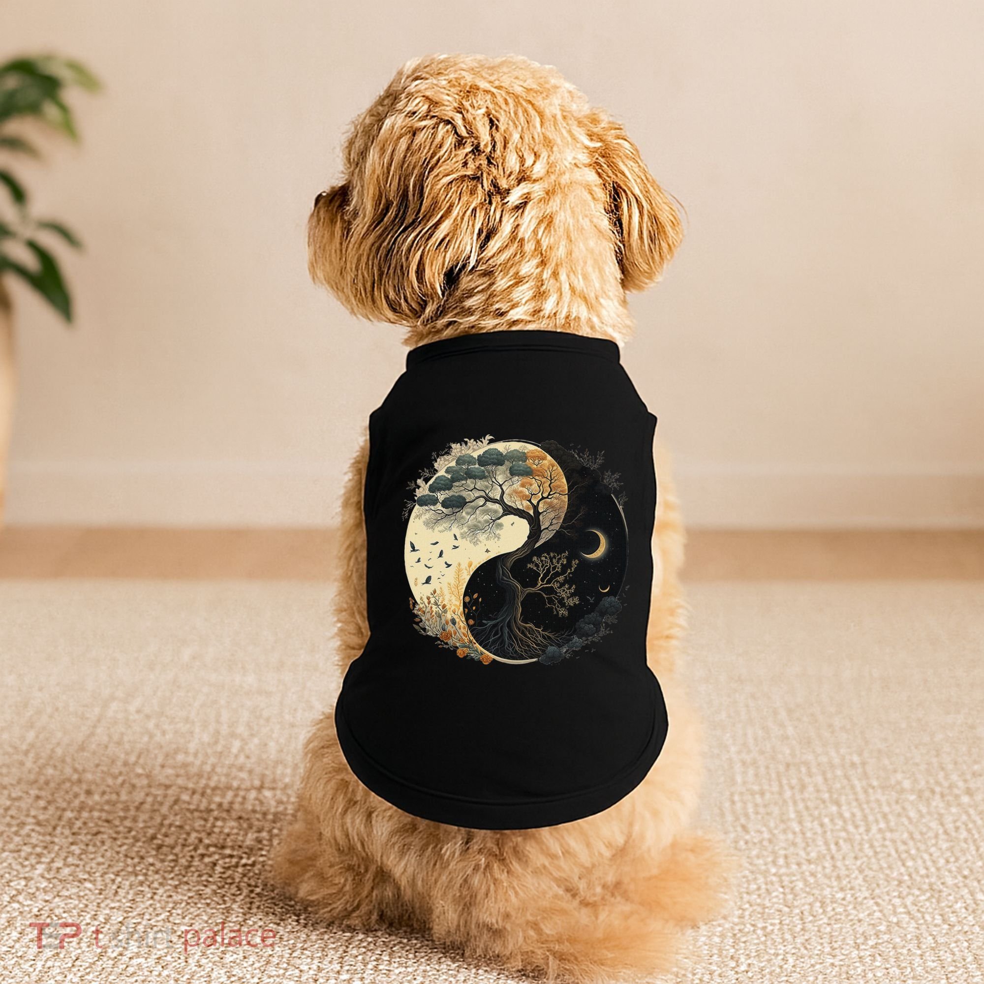 Yin Yang Tree Of Life Moon Sun Duality Doggie Tank