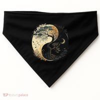 Yin Yang Tree Of Life Moon Sun Duality USA-Made Doggie Bandana thumb 0
