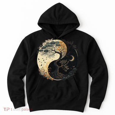 Yin Yang Tree Of Life Moon Sun Duality Hoodie