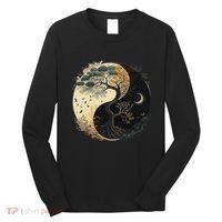 Yin Yang Tree Of Life Moon Sun Duality Long Sleeve Shirt thumb 0