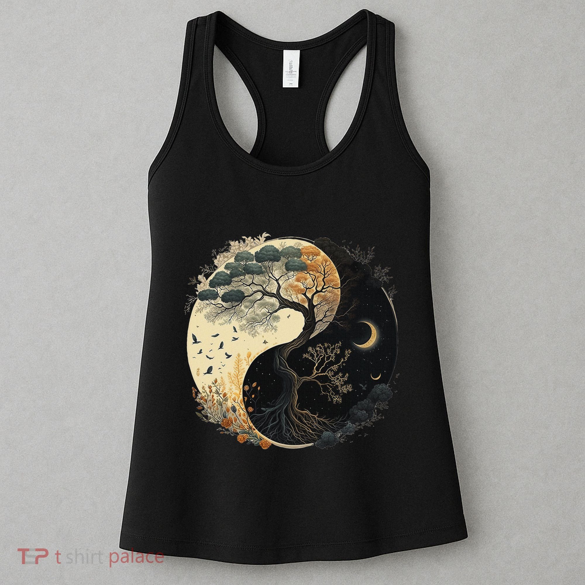 Yin Yang Tree Of Life Moon Sun Duality Women's Tank Top