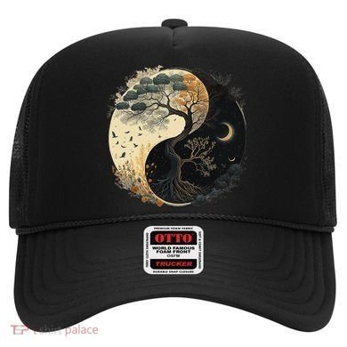 Yin Yang Tree Of Life Moon Sun Duality Hat