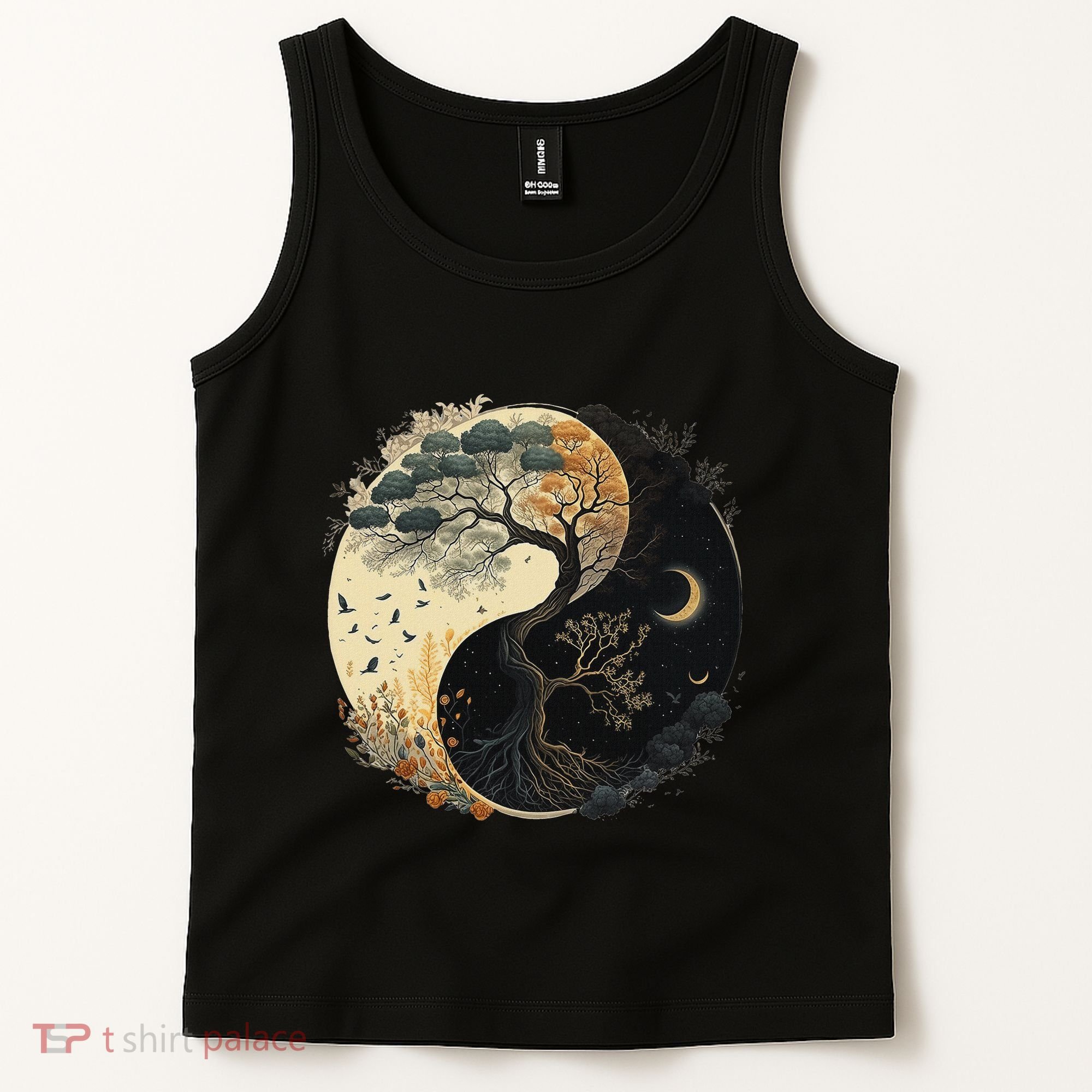 Yin Yang Tree Of Life Moon Sun Duality Tank Top