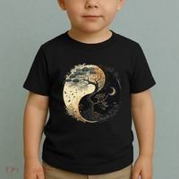 Yin Yang Tree Of Life Moon Sun Duality Toddler T-Shirt thumb 2