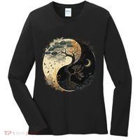 Yin Yang Tree Of Life Moon Sun Duality Women's Long Sleeve Shirt thumb 0