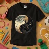 Yin Yang Tree Of Life Moon Sun Duality Kids T-Shirt thumb 3