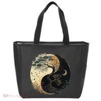 Yin Yang Tree Of Life Moon Sun Duality Tote Bag thumb 0