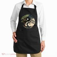 Yin Yang Tree Of Life On Buddhist Bonsai Tree Apron thumb 2