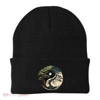 Yin Yang Tree Of Life On Buddhist Bonsai Tree Beanie thumb 0