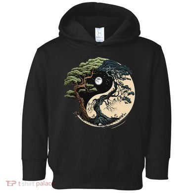 Yin Yang Tree Of Life On Buddhist Bonsai Tree Toddler Hoodie