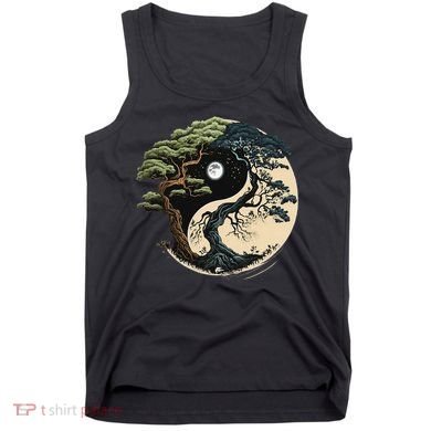 Yin Yang Tree Of Life On Buddhist Bonsai Tree Tank Top
