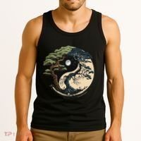 Yin Yang Tree Of Life On Buddhist Bonsai Tree Tank Top thumb 3