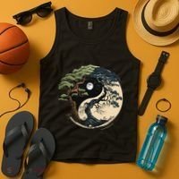 Yin Yang Tree Of Life On Buddhist Bonsai Tree Tank Top thumb 4