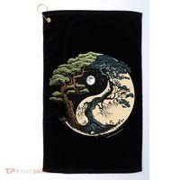 Yin Yang Tree Of Life On Buddhist Bonsai Tree Golf Towel thumb 0