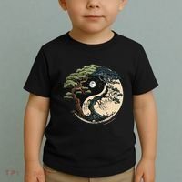 Yin Yang Tree Of Life On Buddhist Bonsai Tree Toddler T-Shirt thumb 2