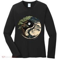 Yin Yang Tree Of Life On Buddhist Bonsai Tree Women's Long Sleeve Shirt thumb 0
