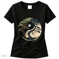 Yin Yang Tree Of Life On Buddhist Bonsai Tree Women's T-Shirt thumb 0