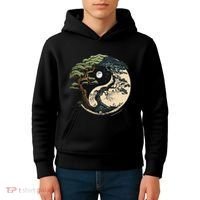 Yin Yang Tree Of Life On Buddhist Bonsai Tree Kids Hoodie thumb 4